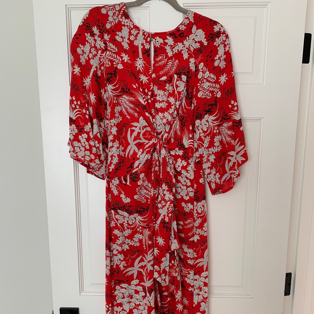 Topshop midi boho flowy dress